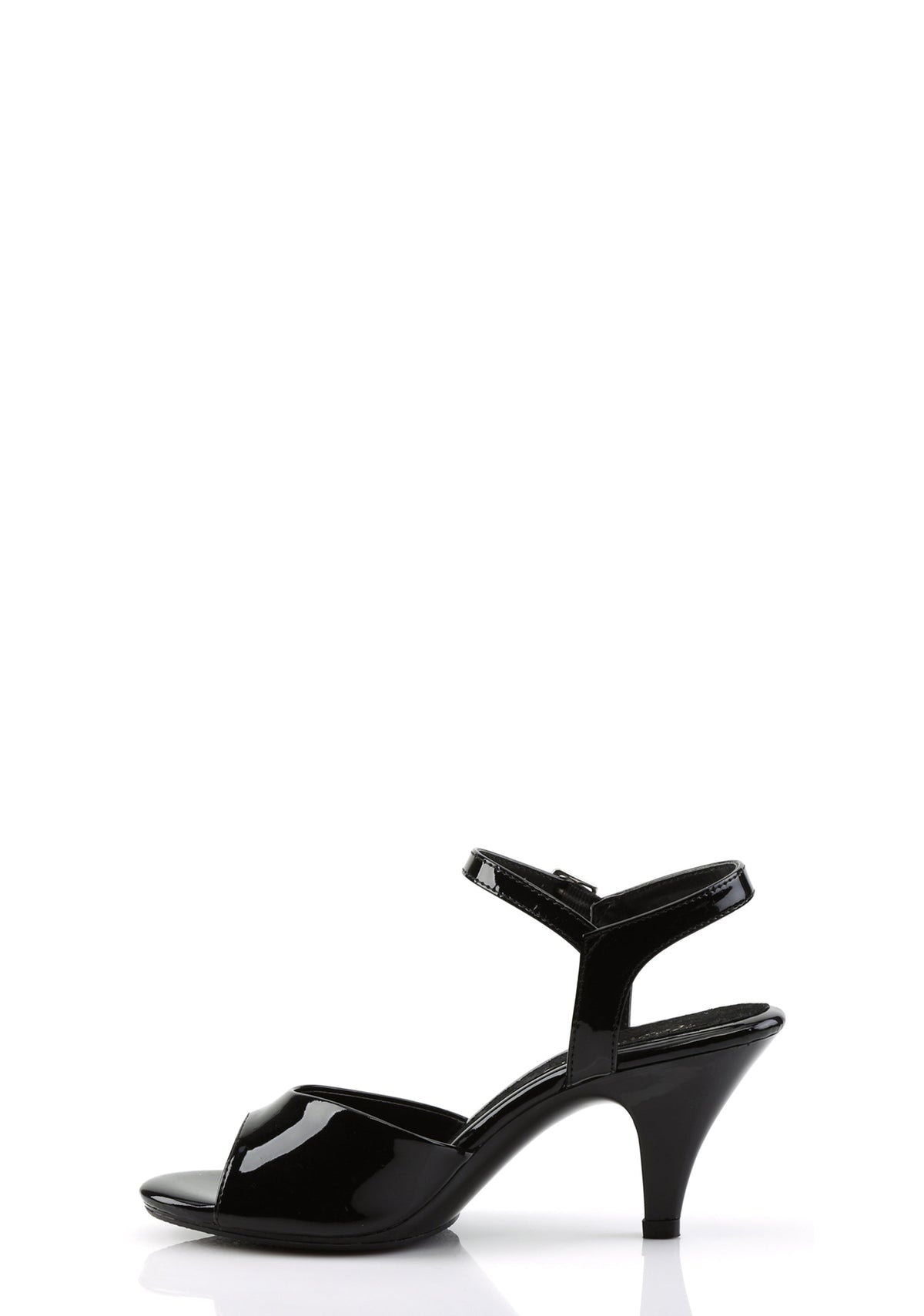 Belle-309 Platform Ankle Strap Sandals-Black