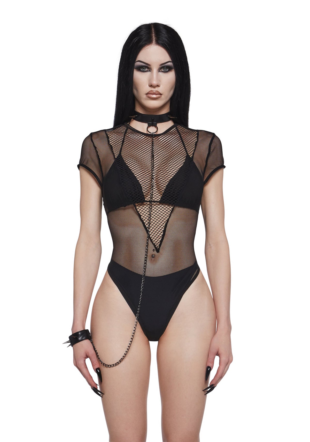Headbanger Bodysuit With Leash