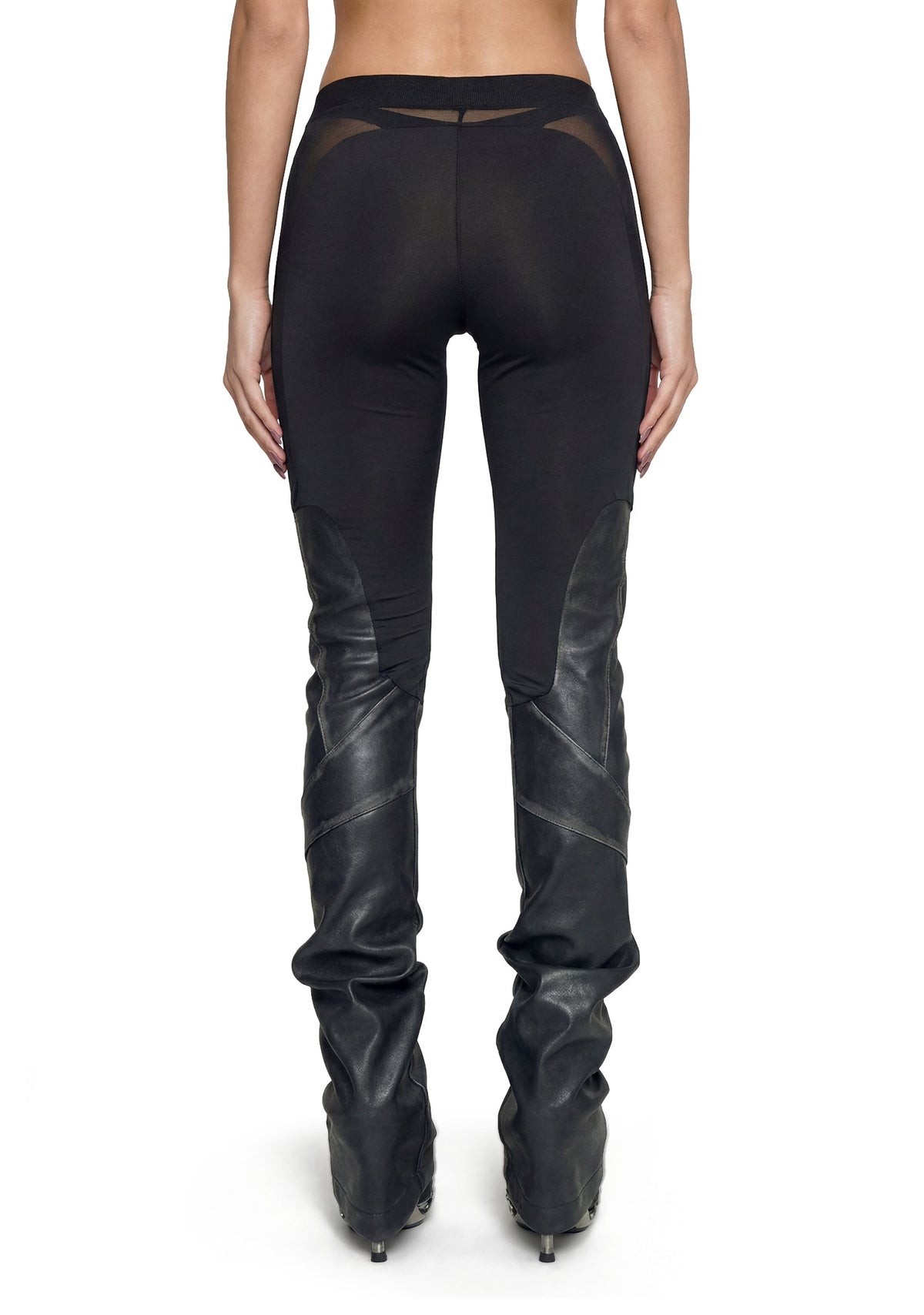 Moto Mesh Pants Washed - Black