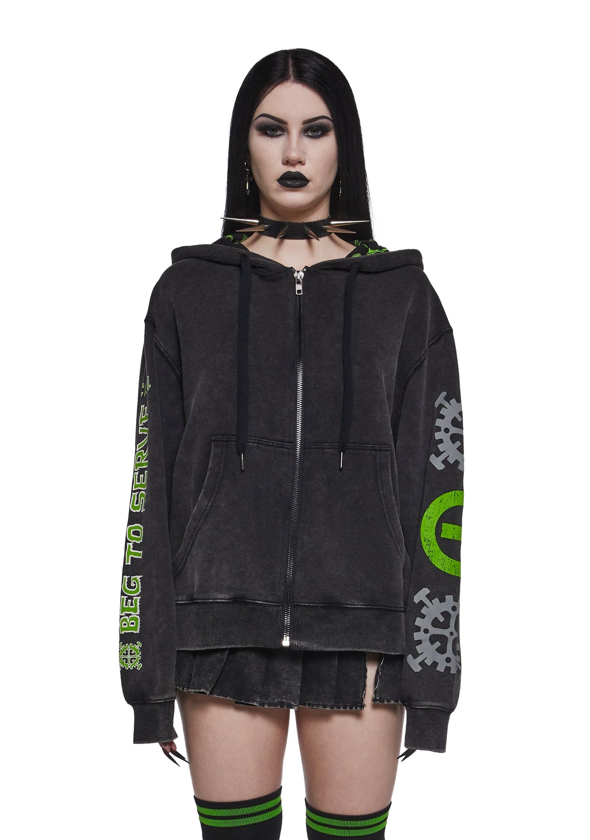 Black No.1 Washed Hoodie
