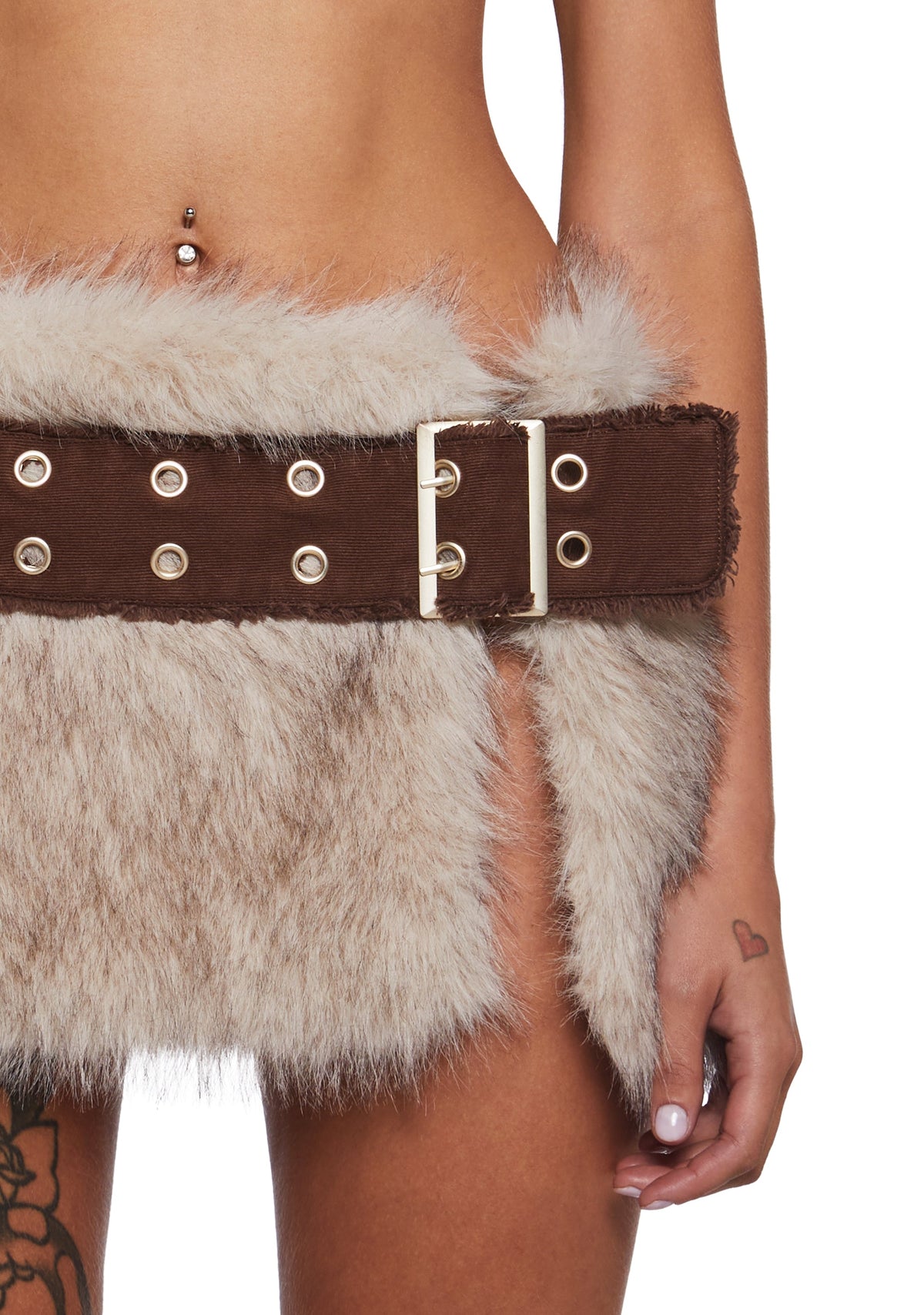 Signal Fur Wrap Skirt