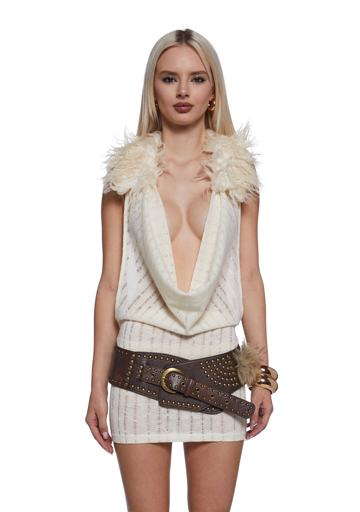 Cheri Halter Dress - Off White
