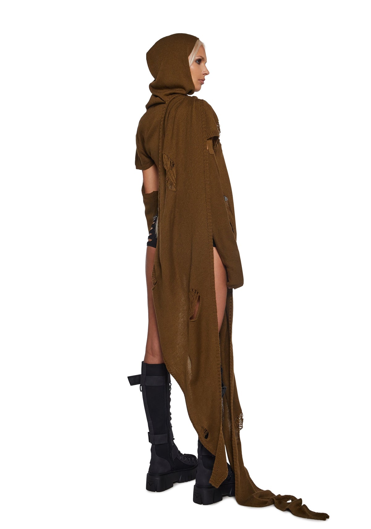 Compression Scarf Wrap Top - Green