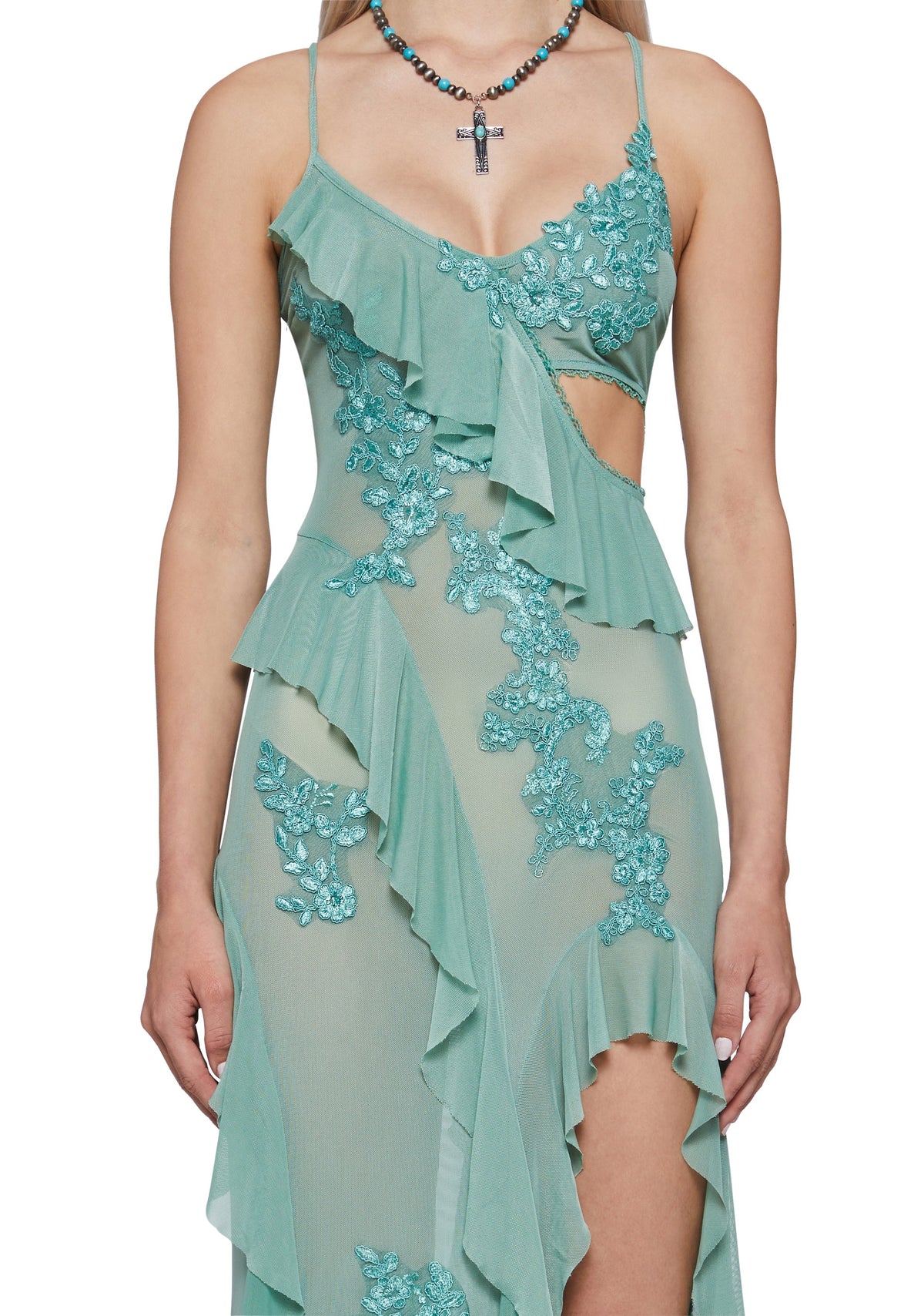 Rebel Mon Amour Maxi Dress - Aqua
