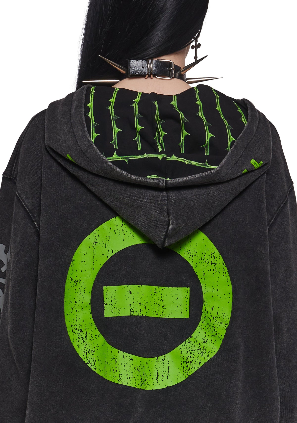 Black No.1 Washed Hoodie