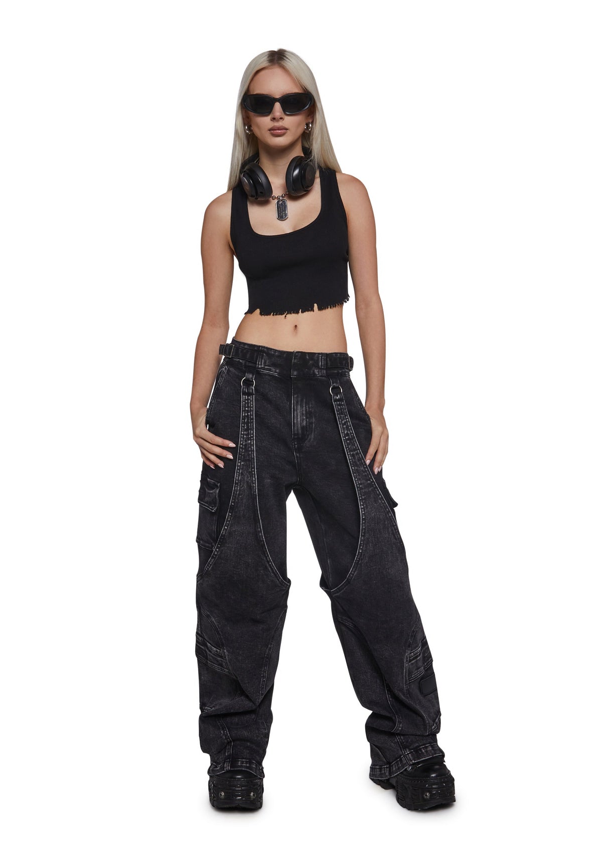 Warp Cargo Wide Leg Pants