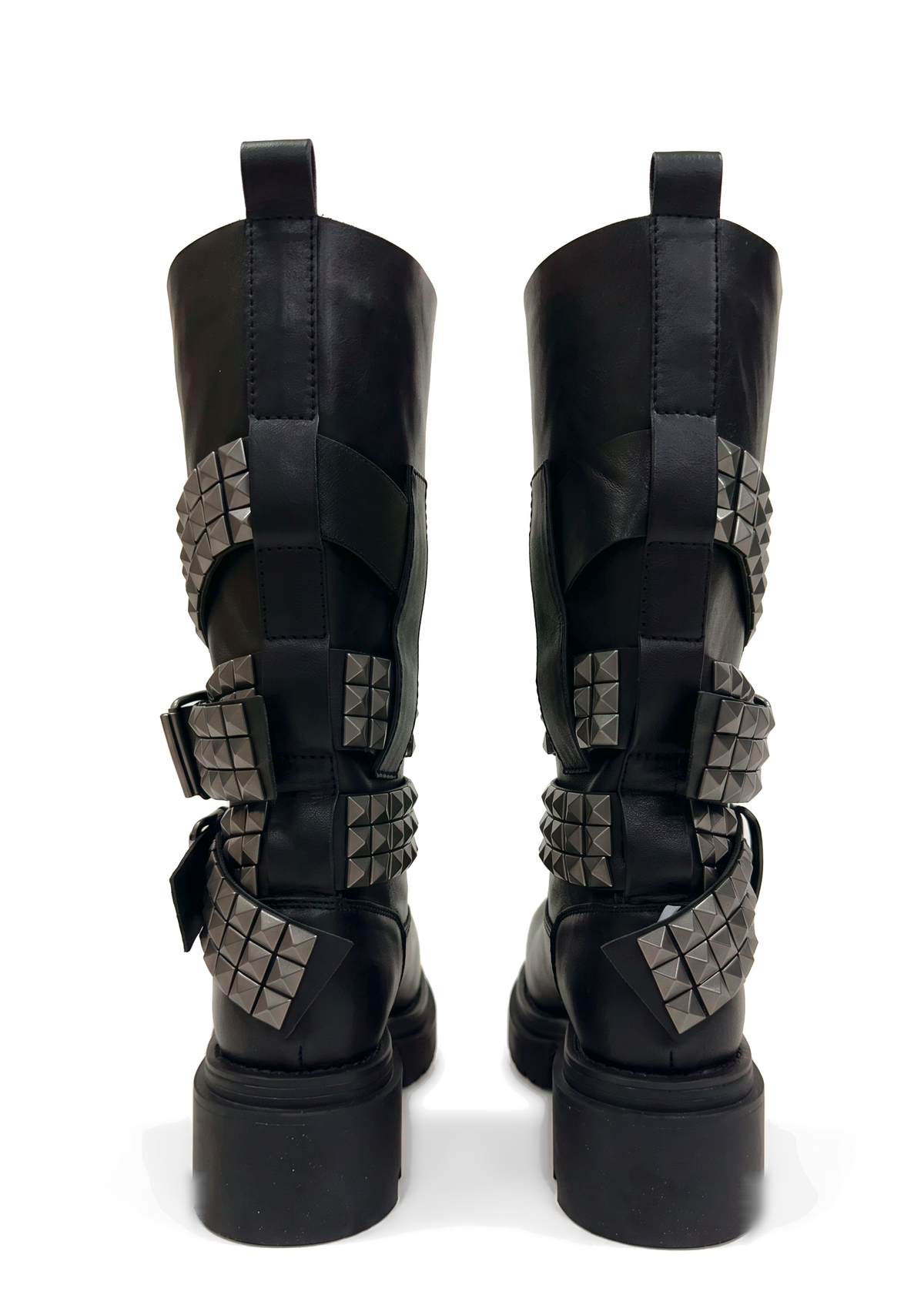 Destruct Studded Knee High Platform Boots