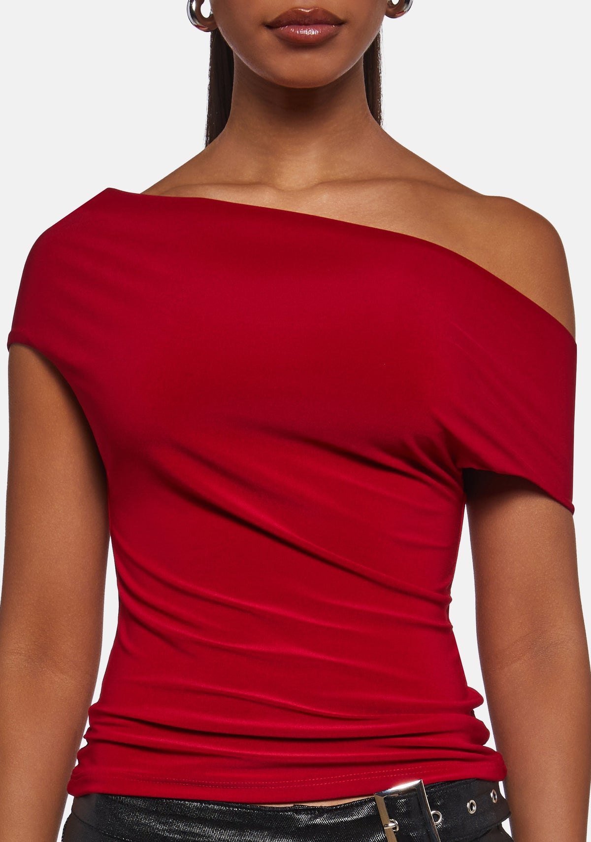 Mega Star Off The Shoulder Top - Red