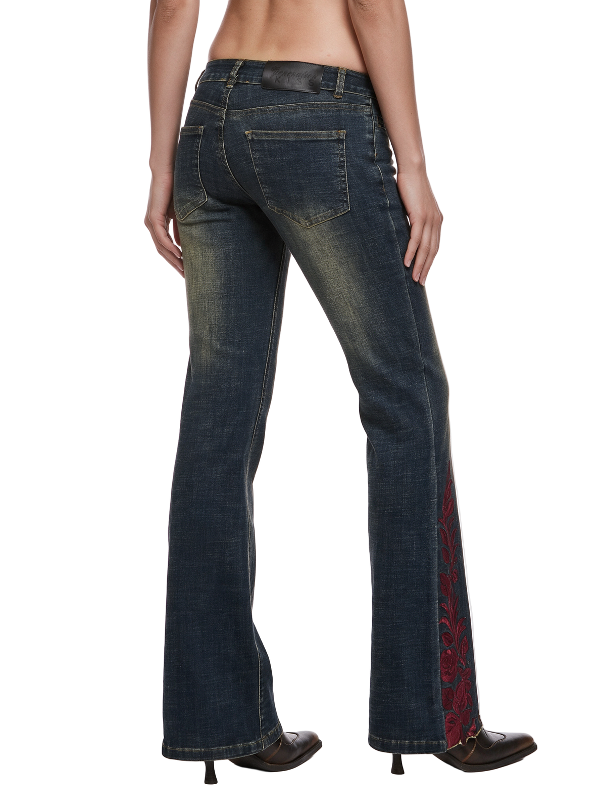 Dahlia Lace Embroidered Bootcut Jeans