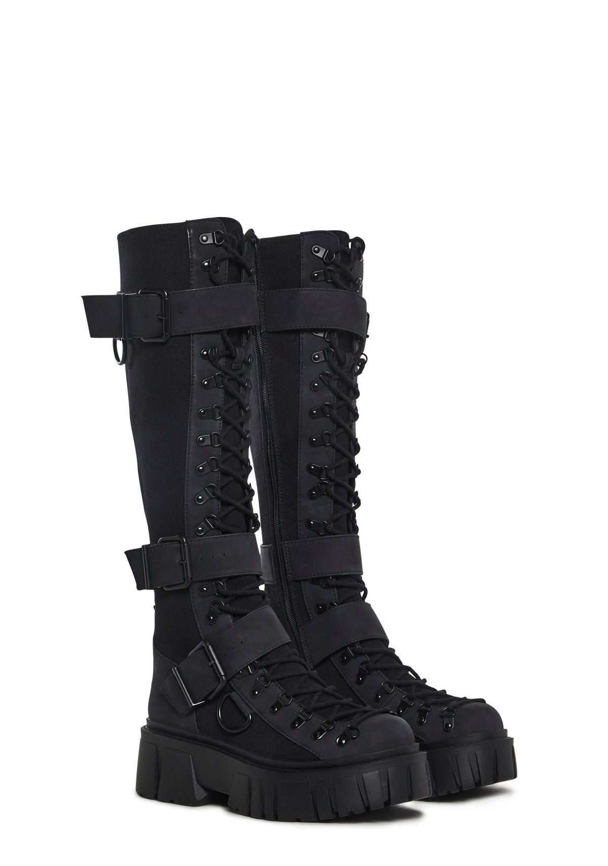Low Traitor Knee High Boots - Black