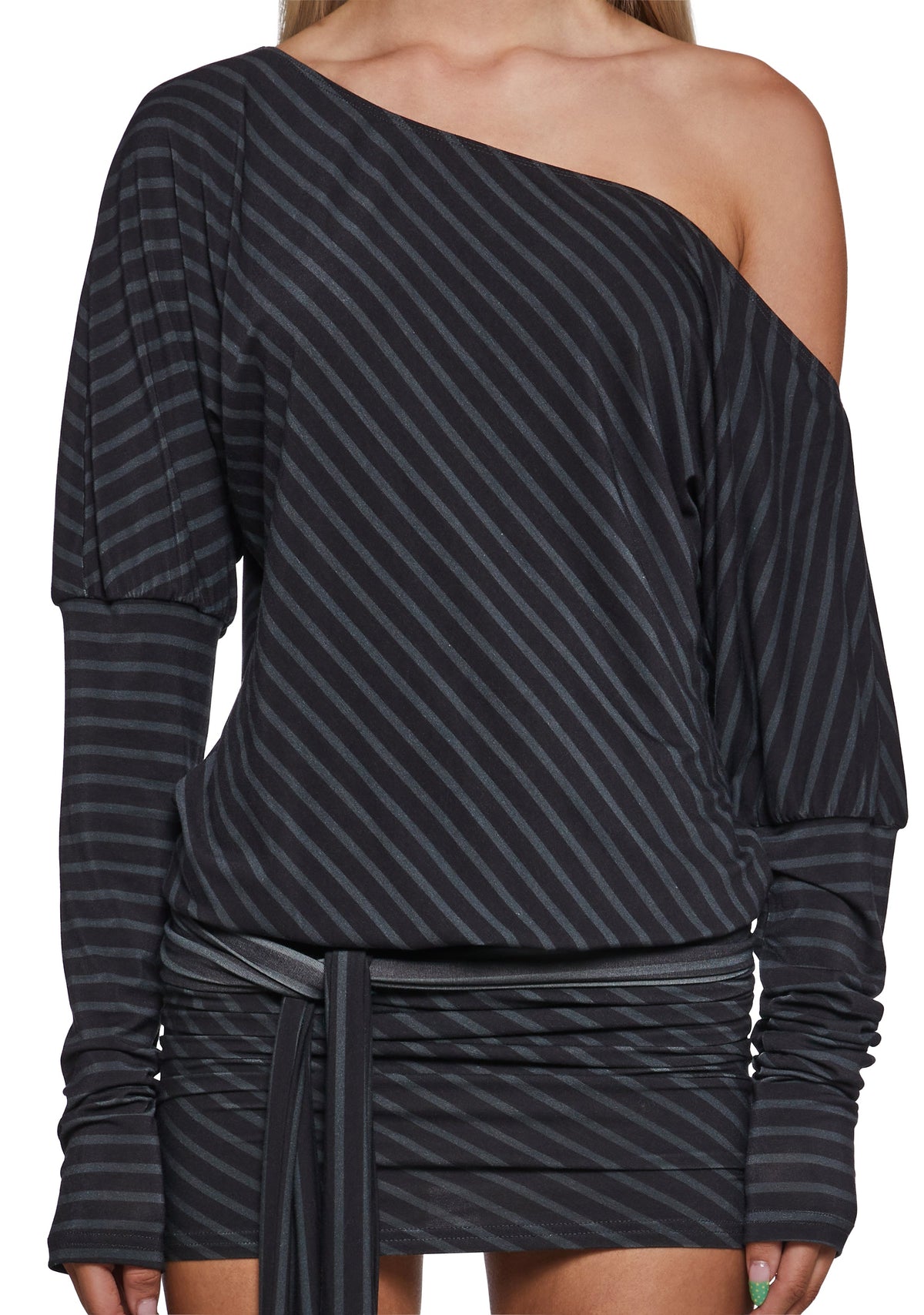 Flirt Hard Off The Shoulder Mini Dress