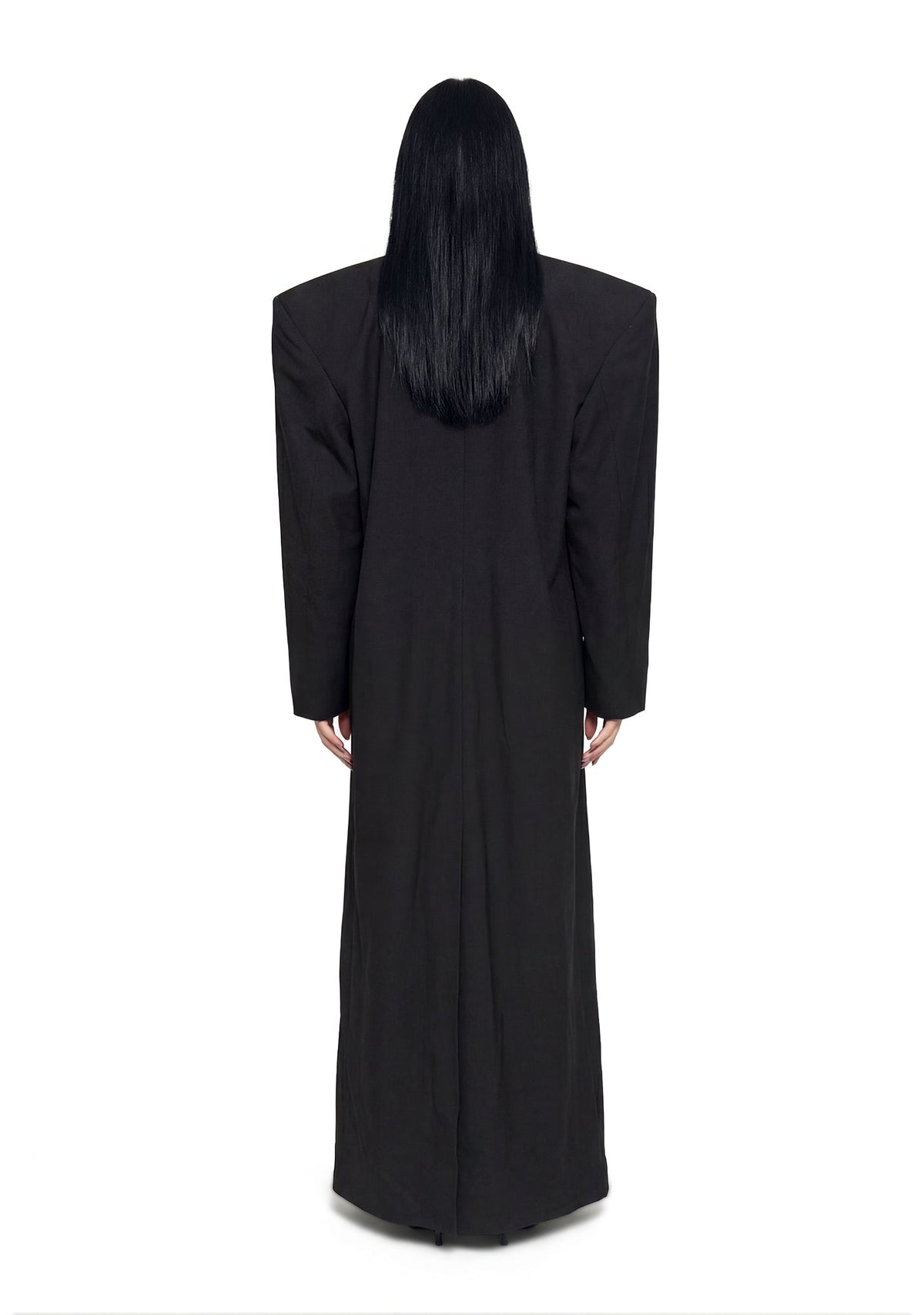 Elongated Blazer Coat - Black