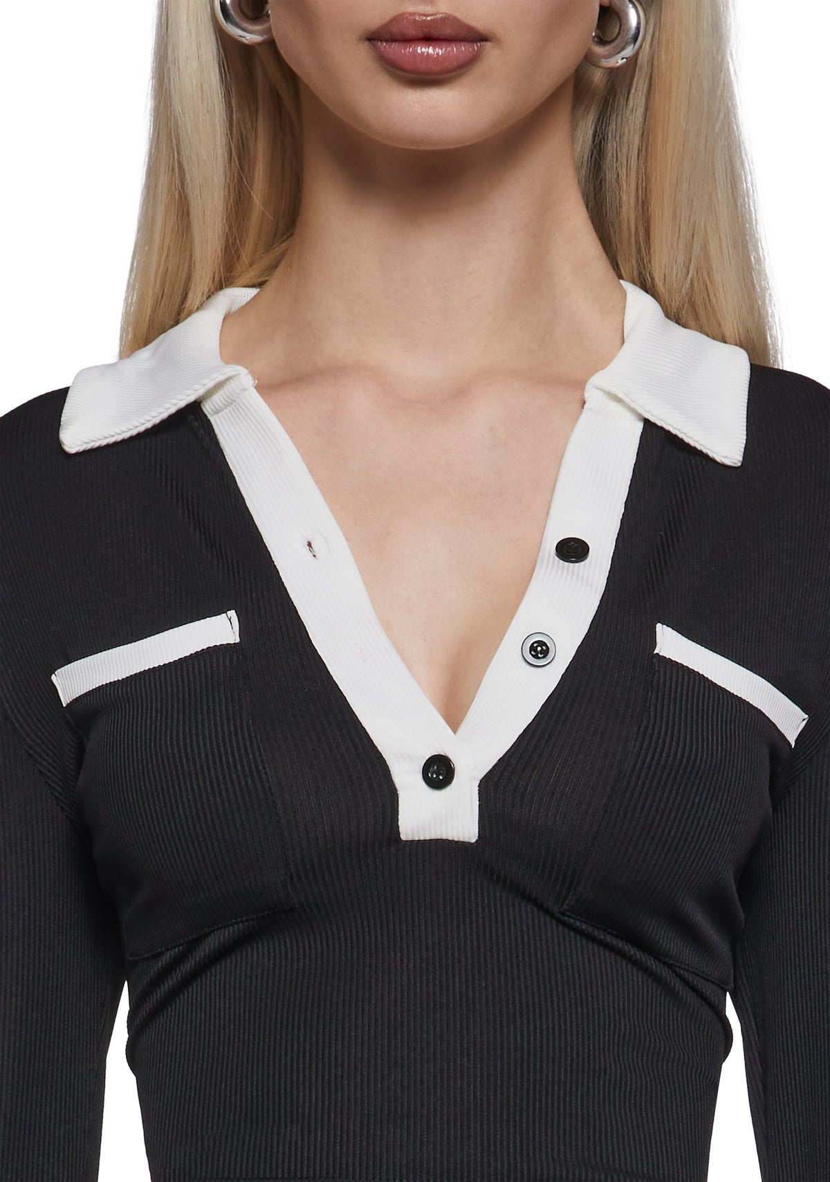Preppy Femme Collared Romper