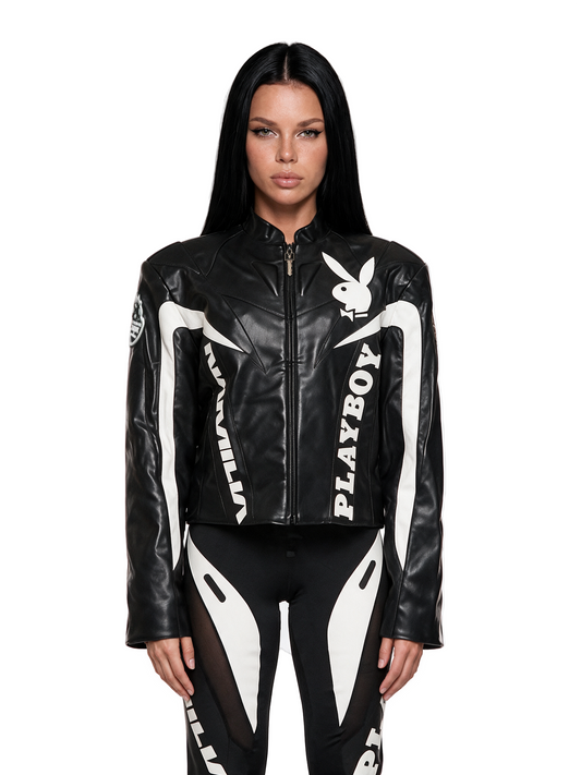Playboy Moto Jacket - Black
