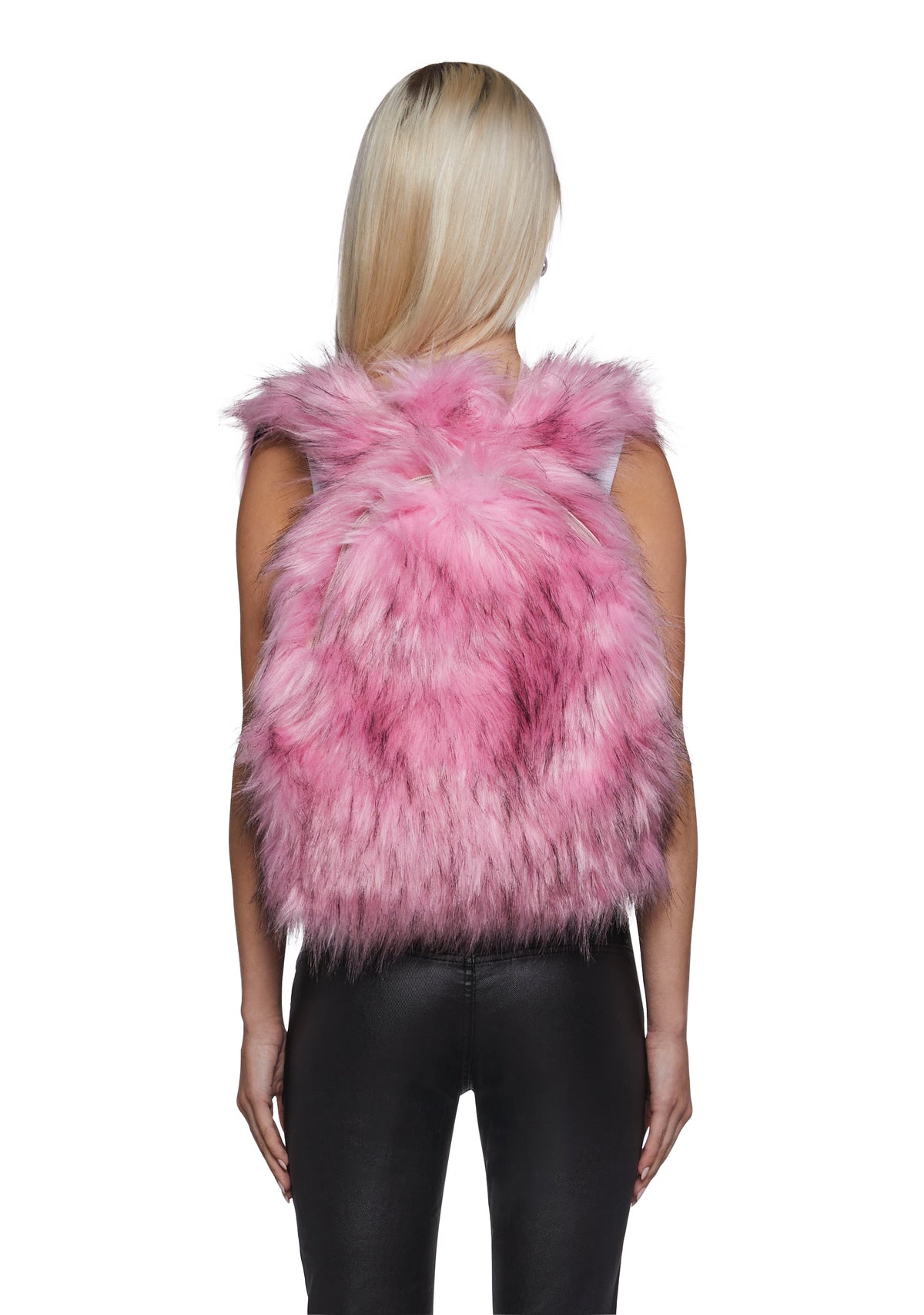Rosy Roam Faux Fur Backpack - Pink
