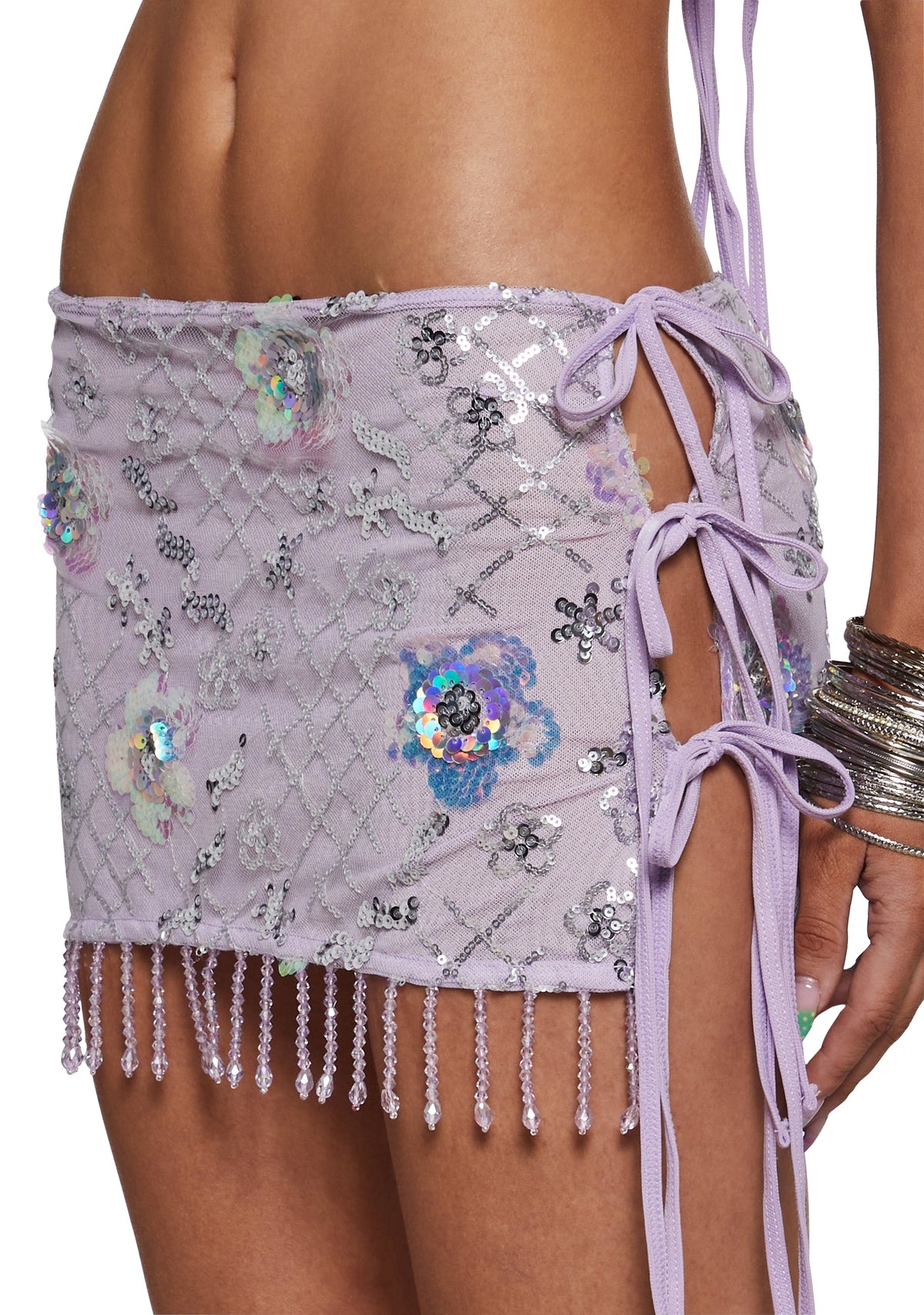 Fluorescent Eden Mini Skirt - Purple