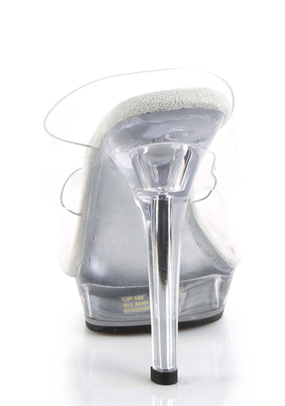 Lip-102 Platform Two Bands Slides-Clear