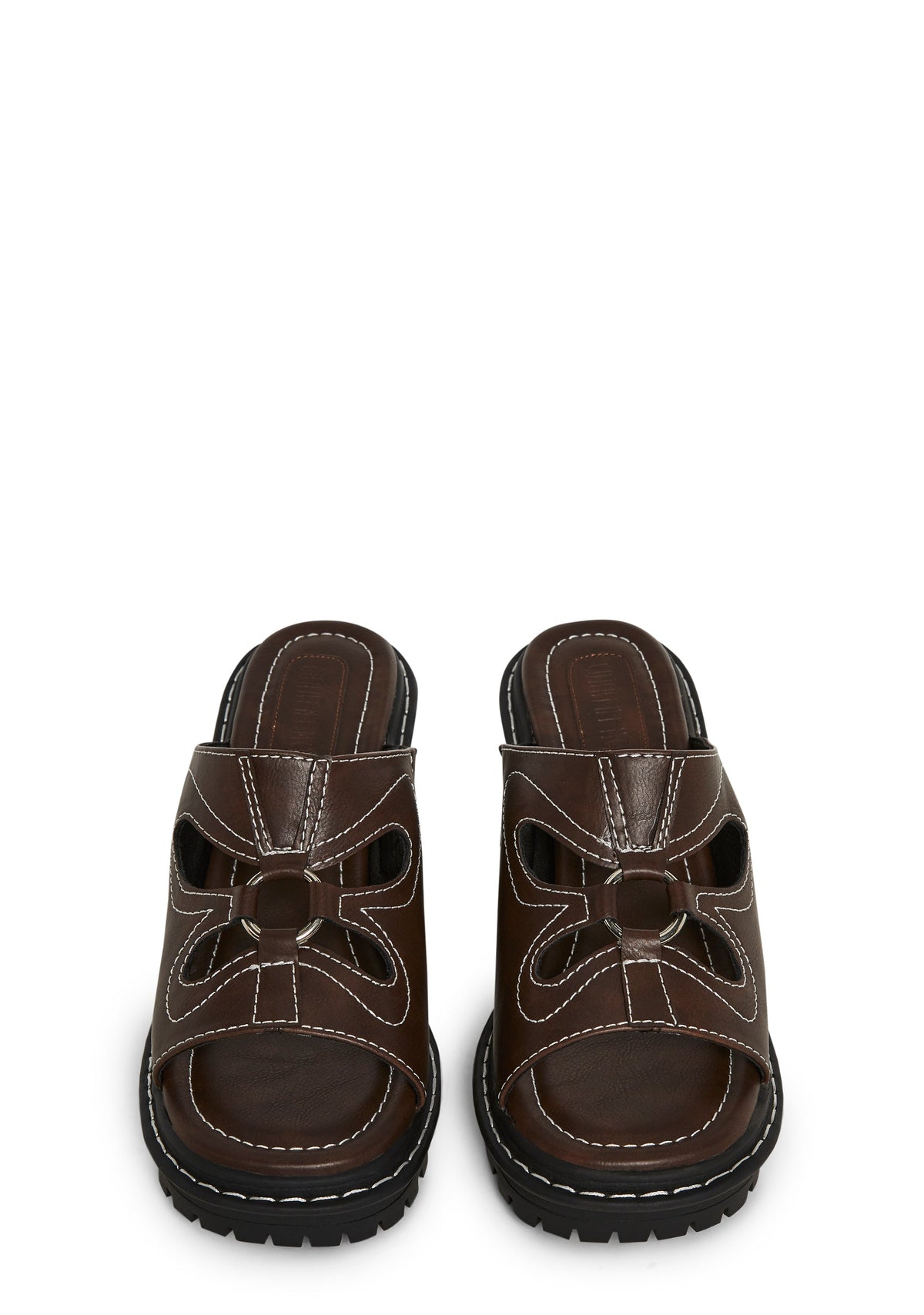 Feeling Good Platform Mules - Brown