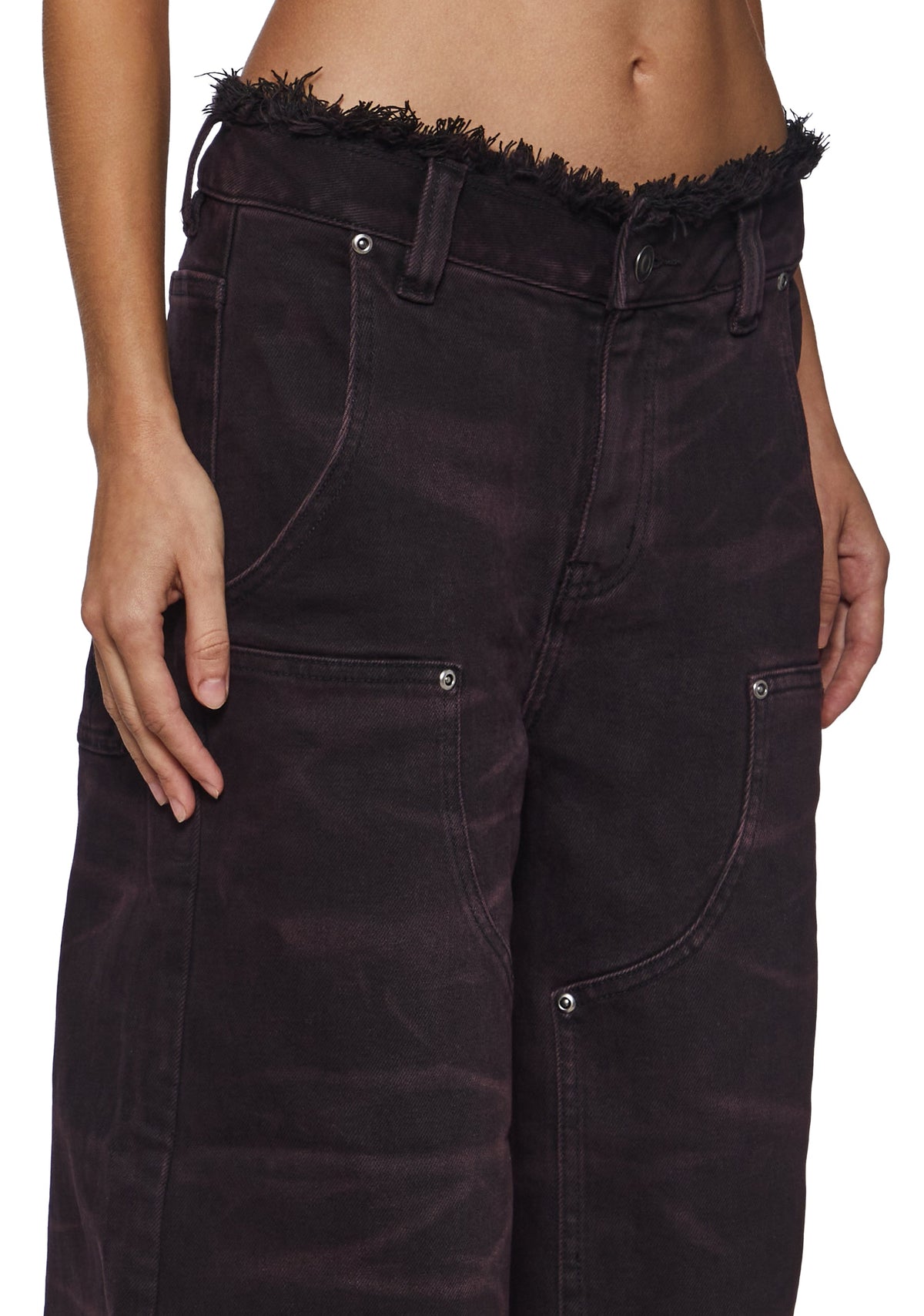 Reloop Washed & Distressed Denim Jorts