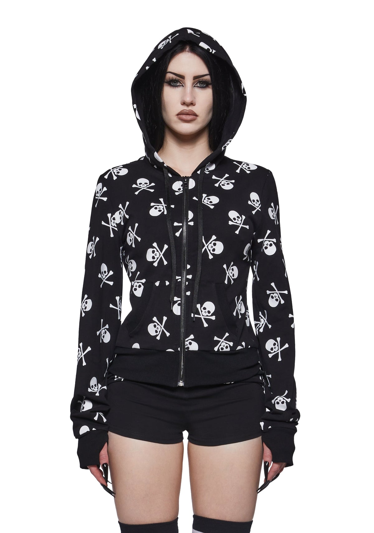 Skully Zip Up Hoodie