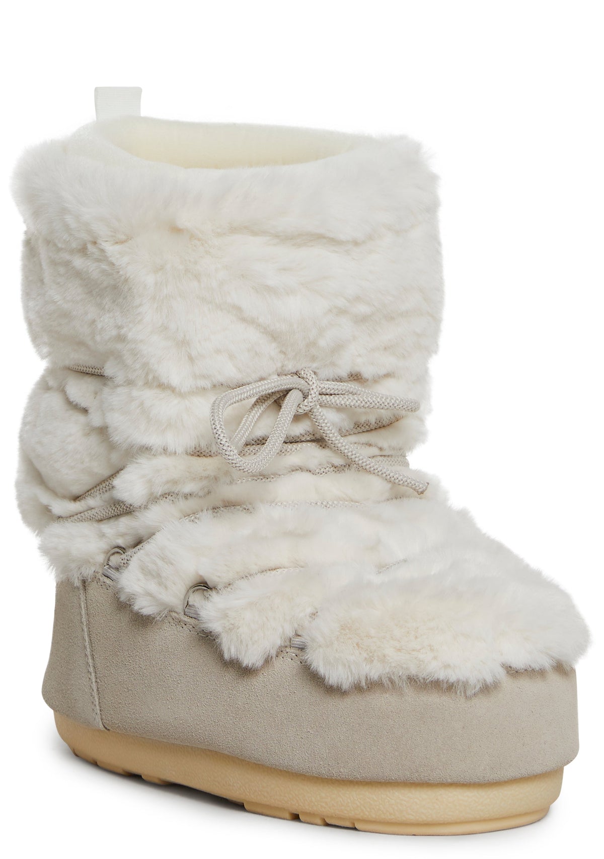 Mav-M Bone Faux Fur Booties