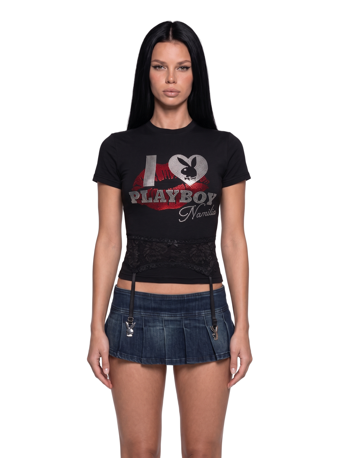 Playboy Crystal Lingerie Tee