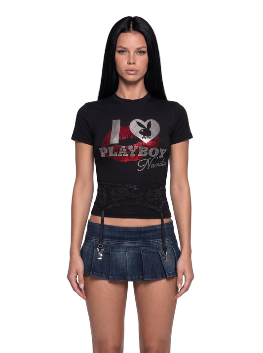 Playboy Crystal Lingerie Tee