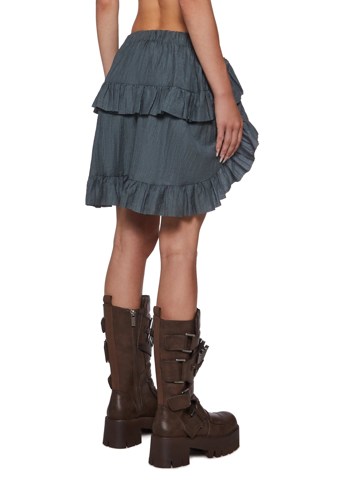 Siren Ruched Tie Mini Skirt