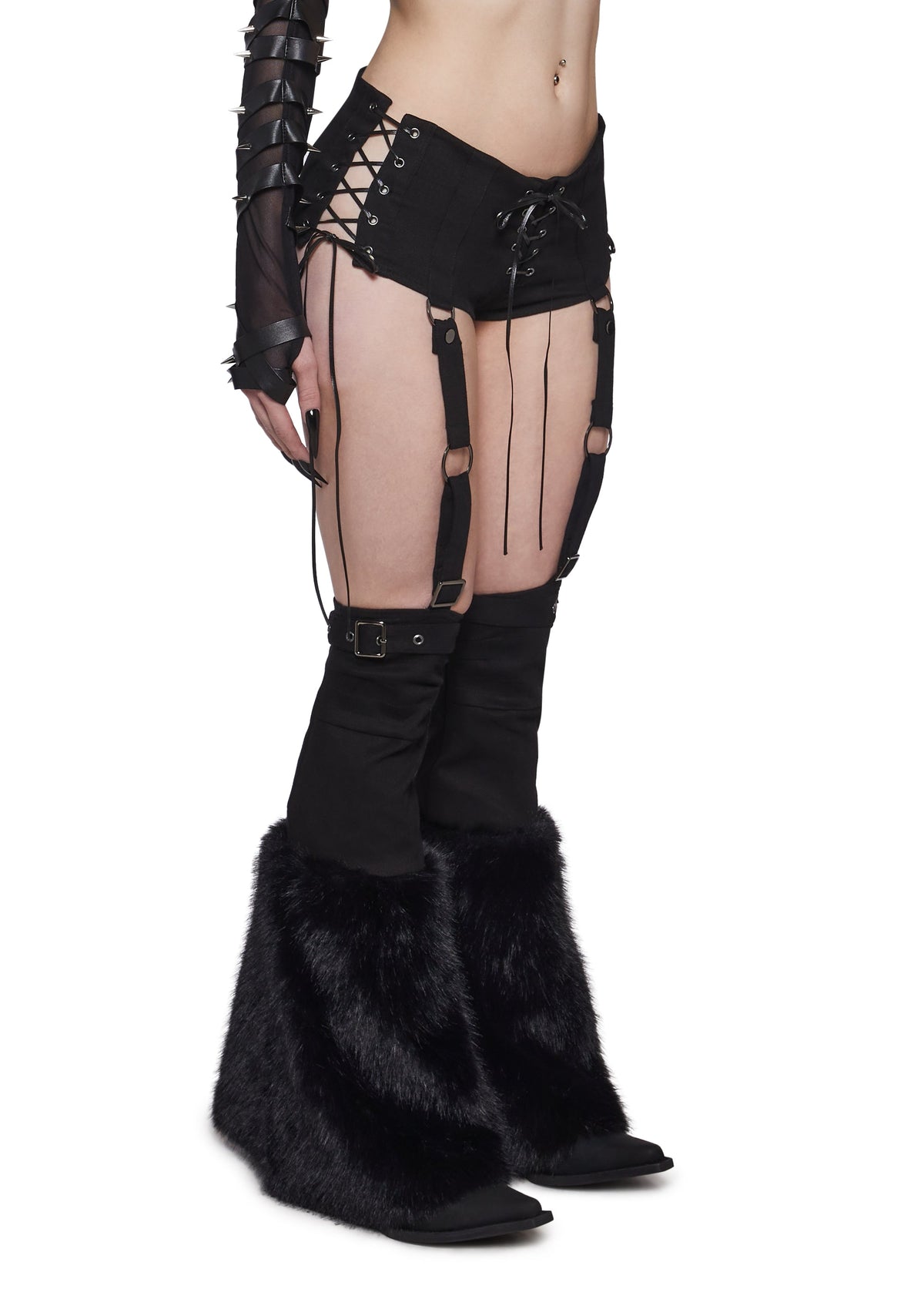 Cuddle Crusade Shorts With Fur Chaps