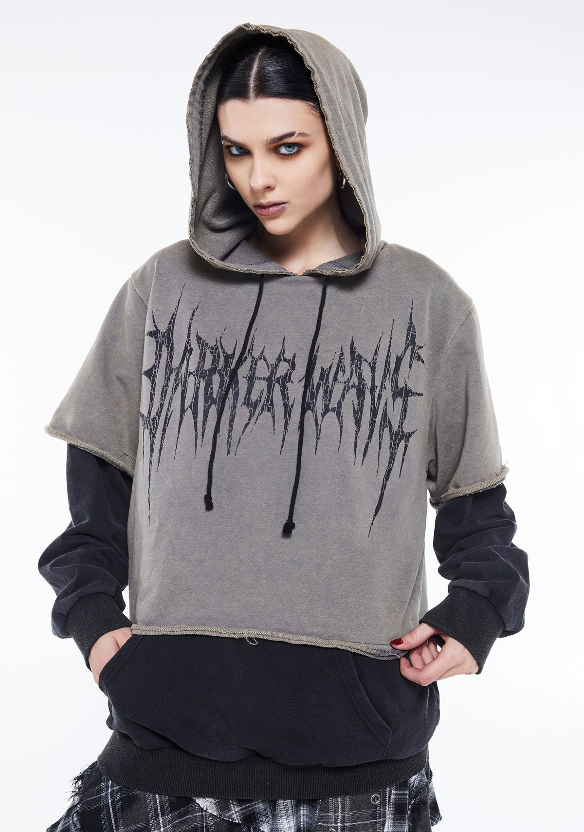 Warp Layered Pullover Hoodie
