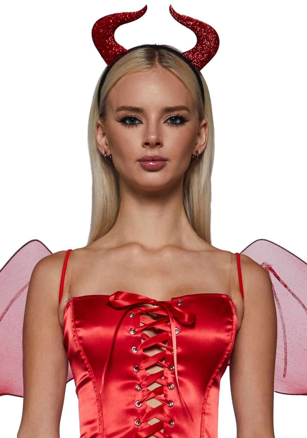 Red Devil Corset Costume with Wings