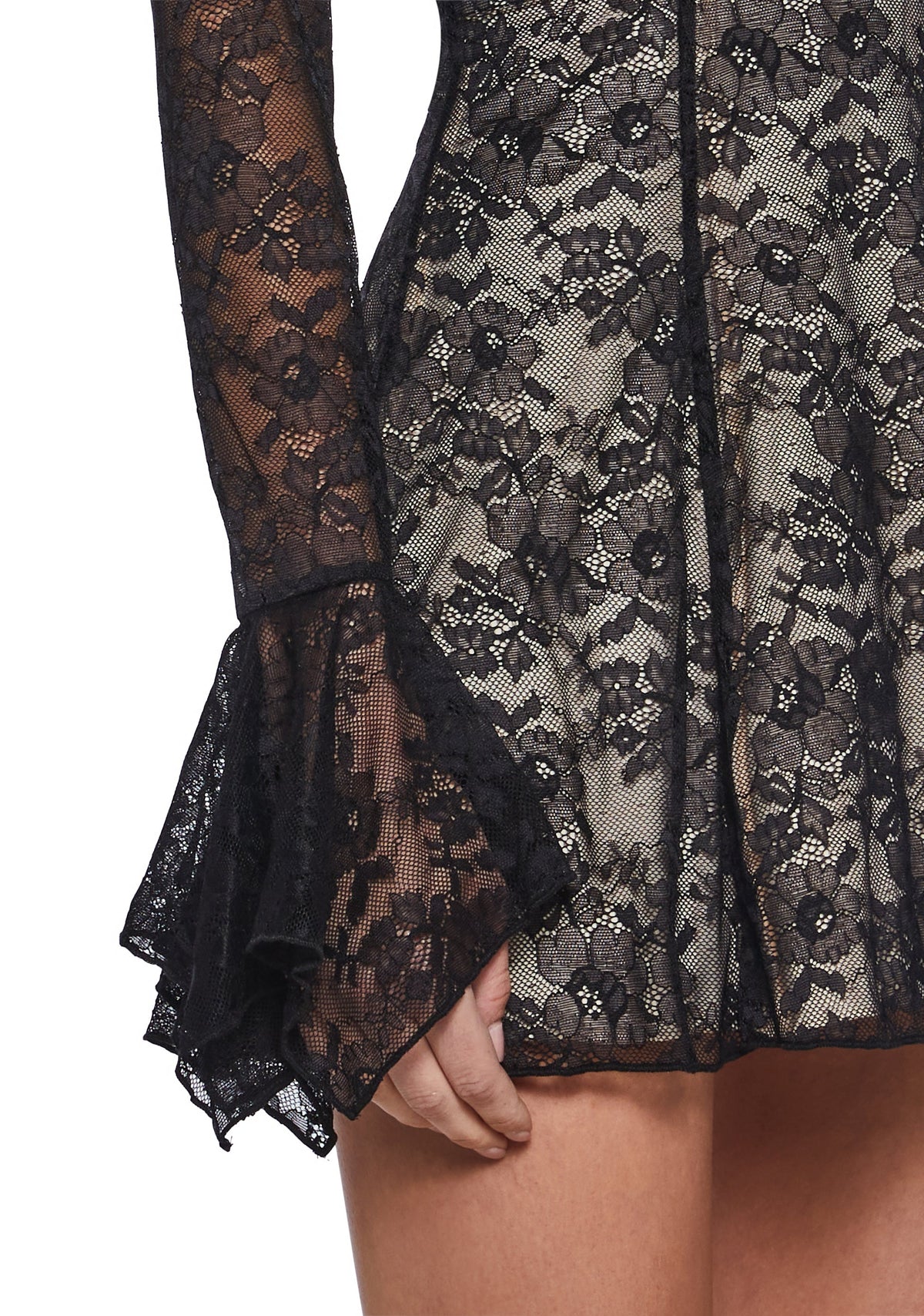 Mary Jane Lace Dress - Black