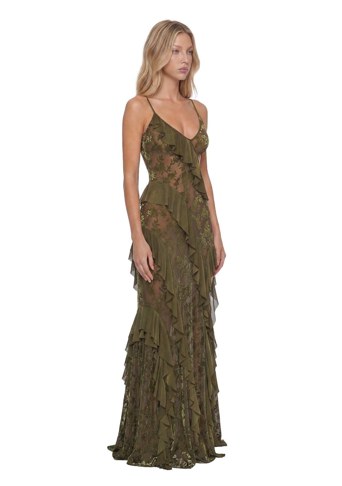 Rebel Mon Amour Maxi Dress - Velvet Green