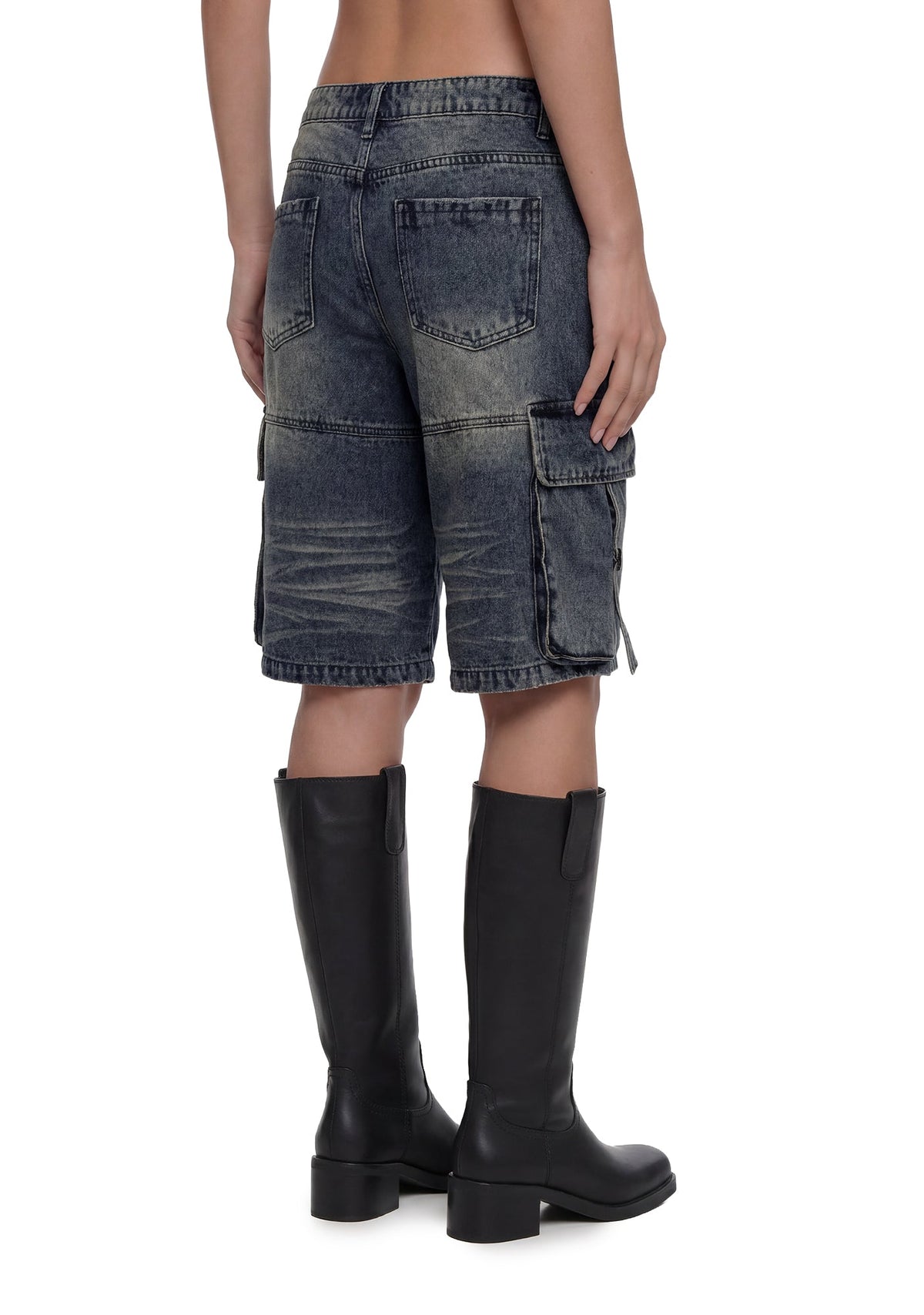 Underground Rage Denim Cargo Shorts