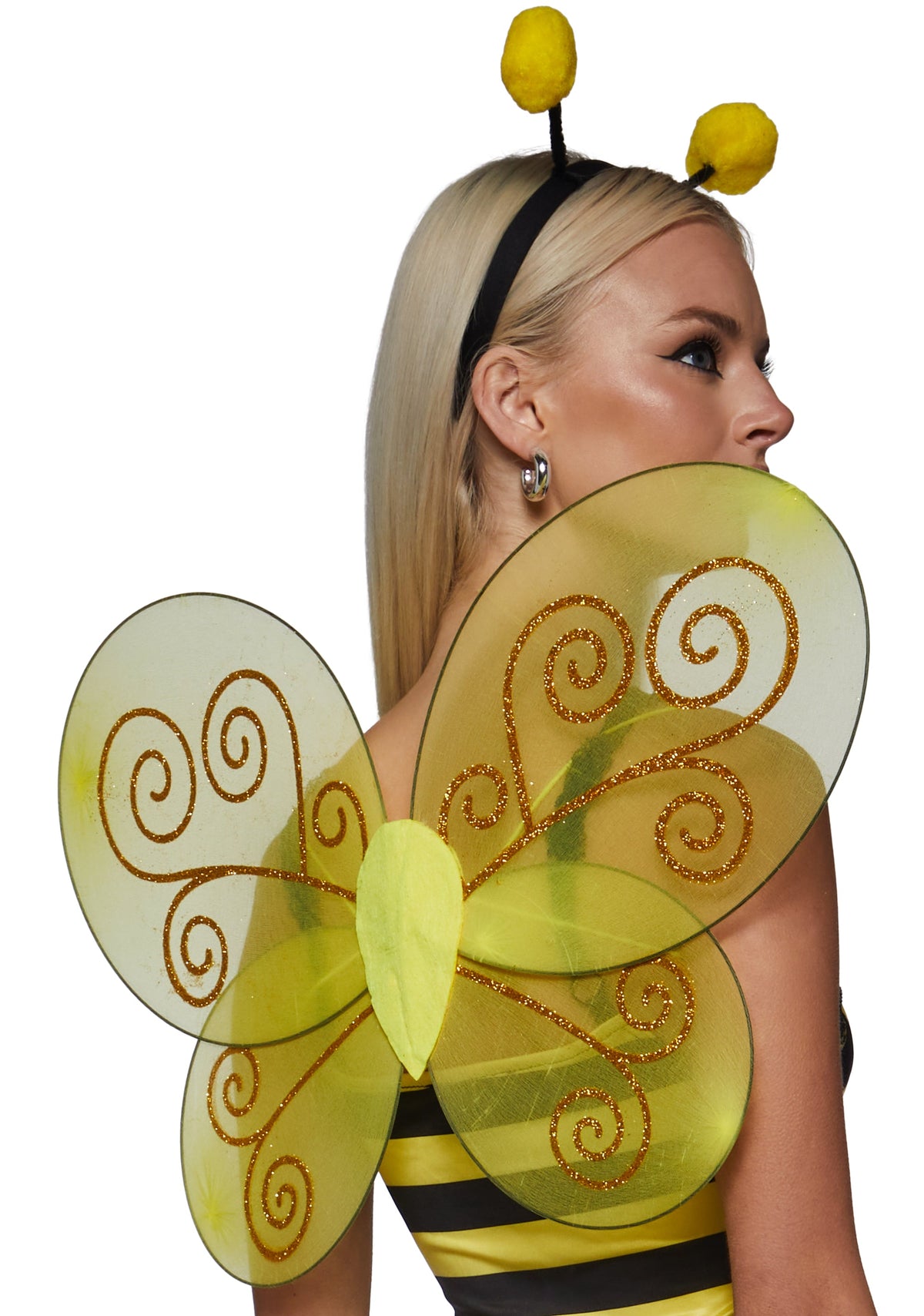 Y2K Bumble Bee Mini Dress  Costume