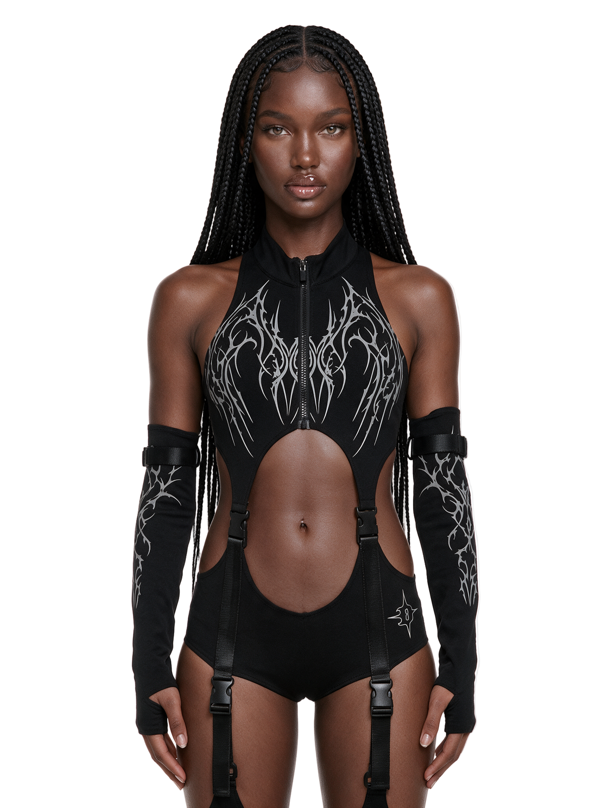 Remix Cyber Bodysuit And Leg Warmers Set