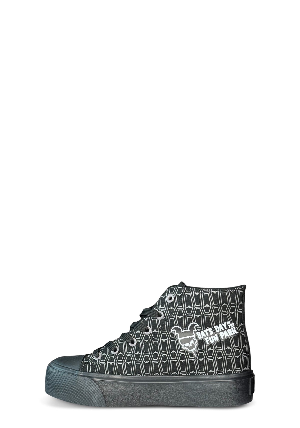 HXC Bats Day Mickey High Top Sneaker - Grey