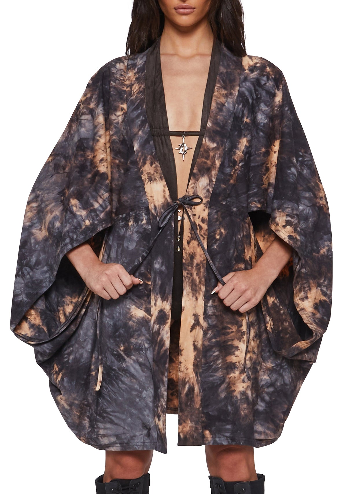 Summon The Elements Tie Dye Wrap Poncho
