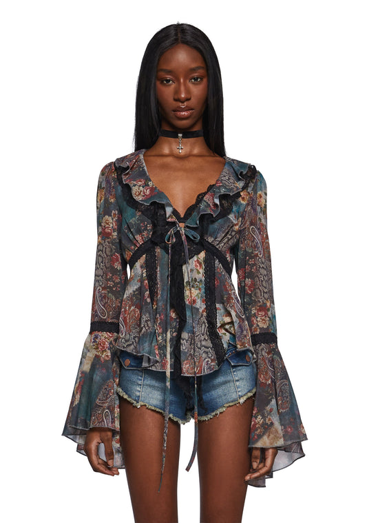 Alchemy Sparks Patchwork Blouse - Multi