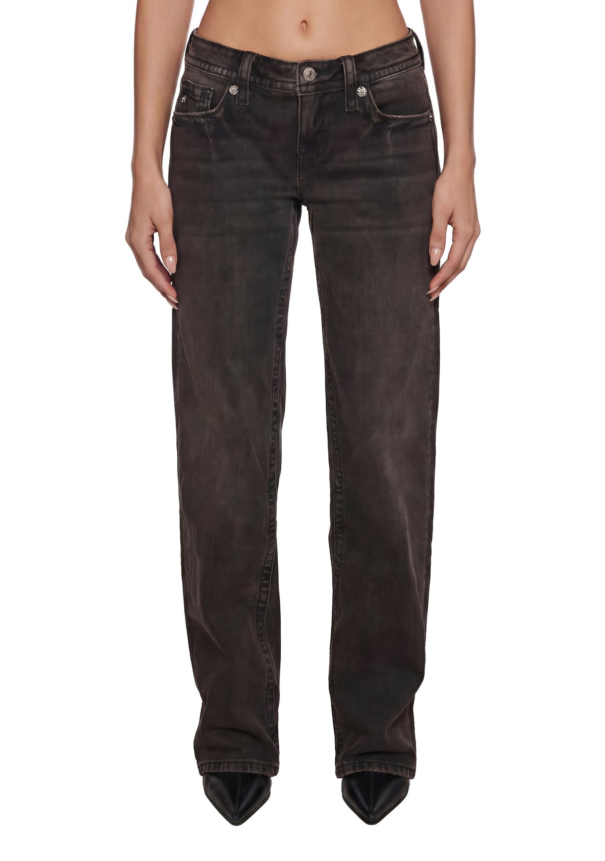 Sedona Border Stitched Low Rise Slim Wide 32"