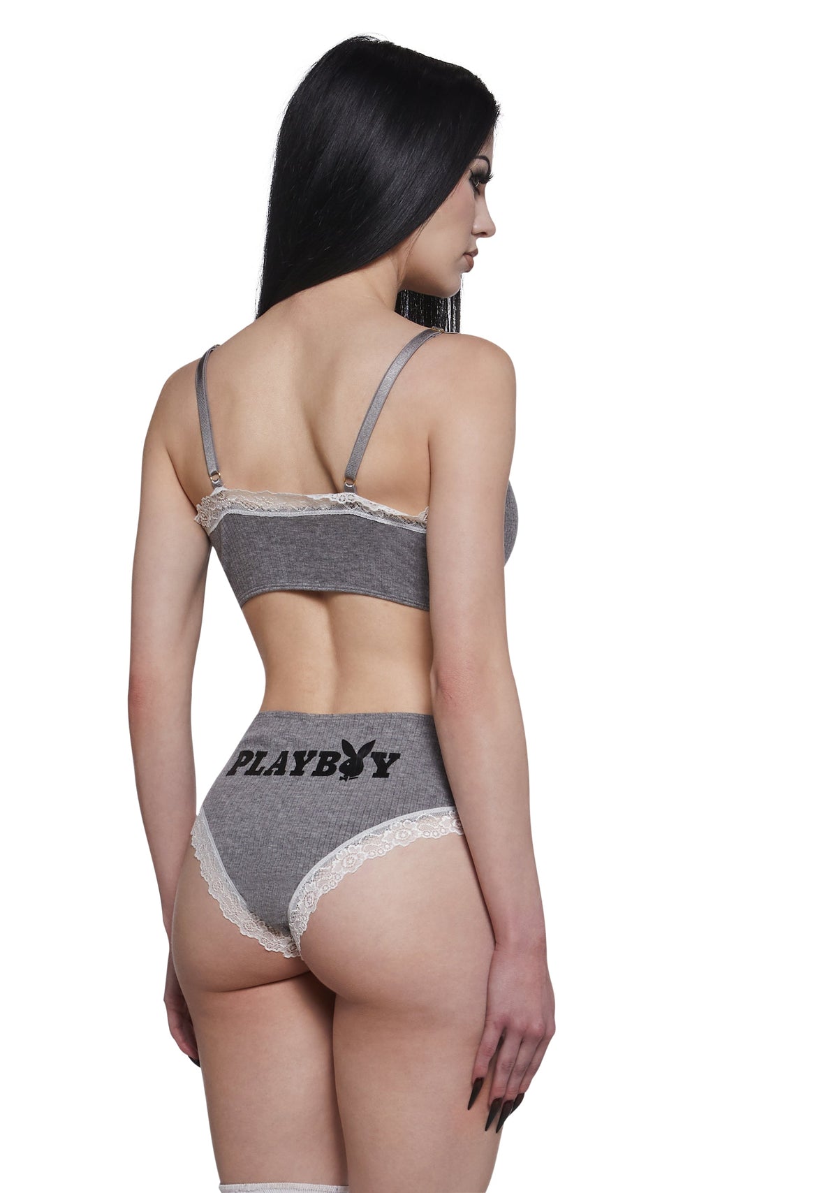 Comfy Bunny 2-Piece Cropped Cami Set - Gray