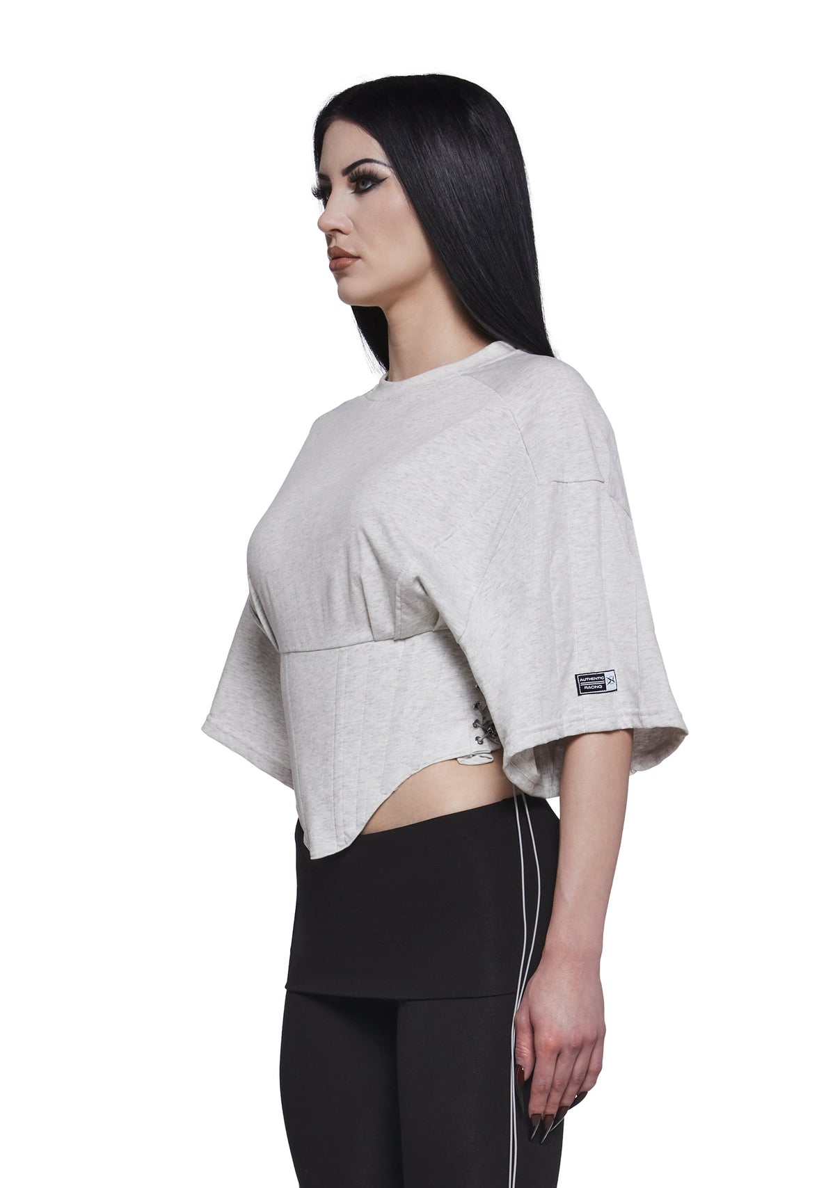 Team Player Corset T-Shirt - Gray