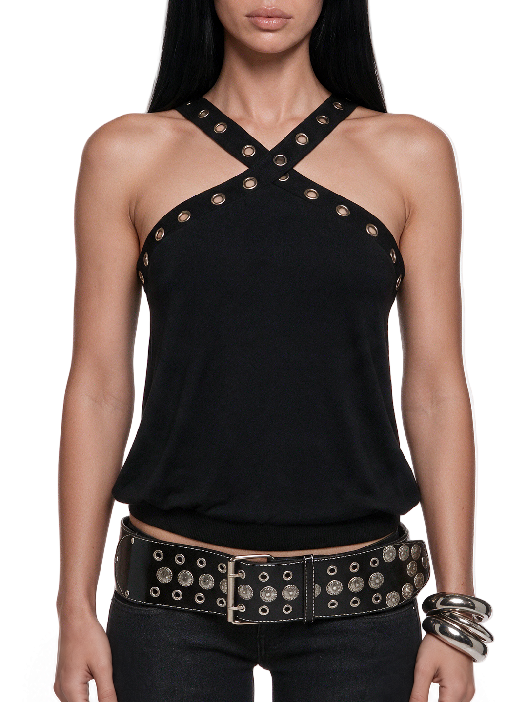 Janina Bubble Hem Halter Top