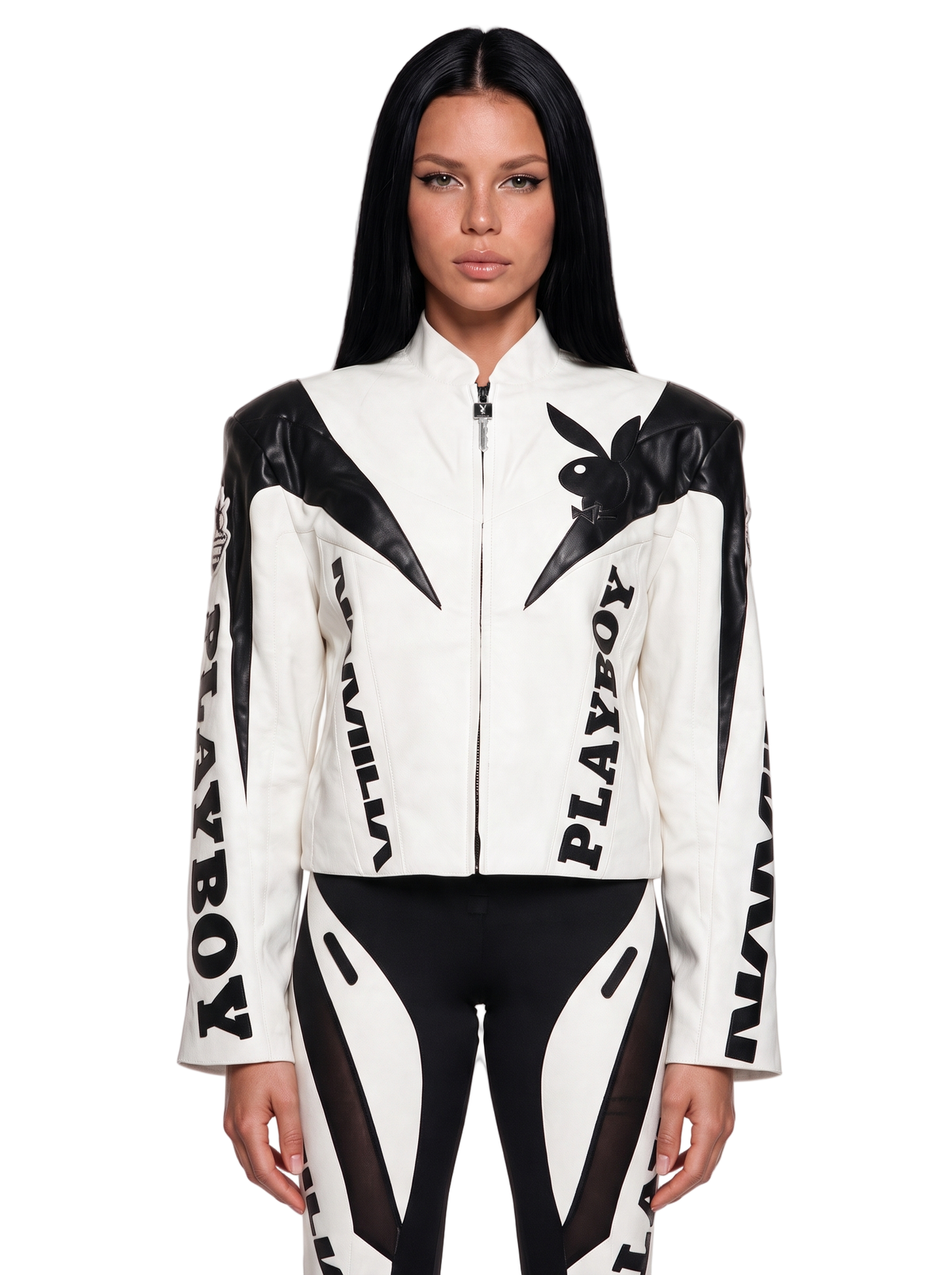 Playboy Moto Jacket - White