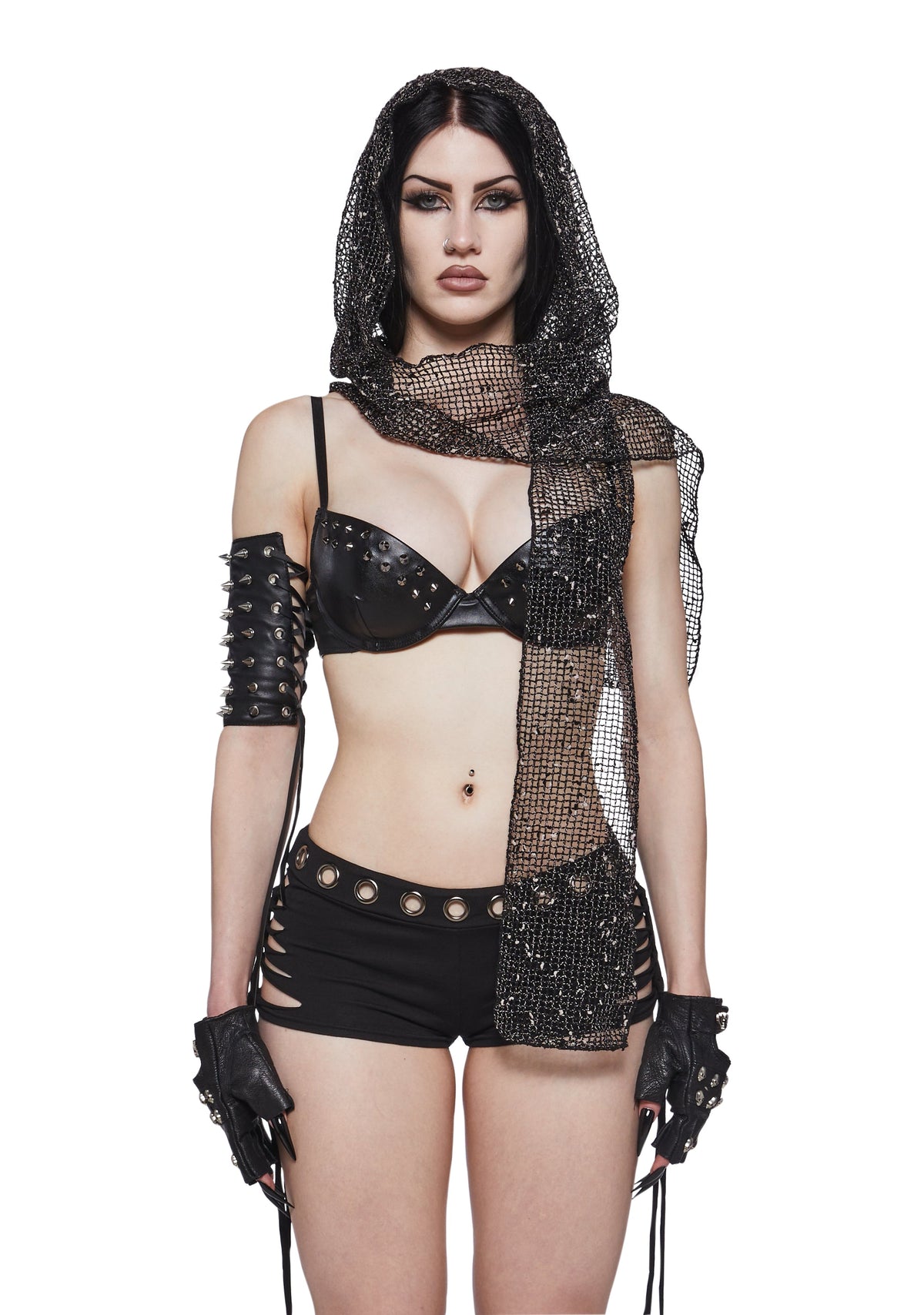 Mirage Mesh Head Scarf - Black