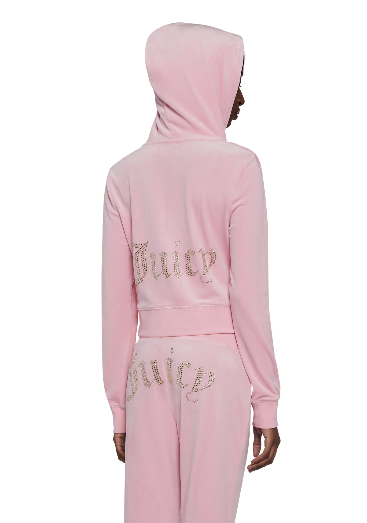 OG Big Bling Velour Hoodie - Pink