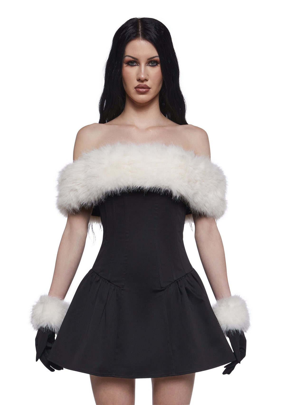 Moody And Bright Mini Dress And Gloves Set