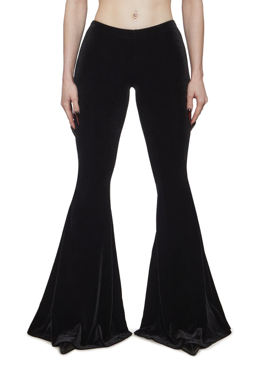 Full Vampire Velvet Flare Pants