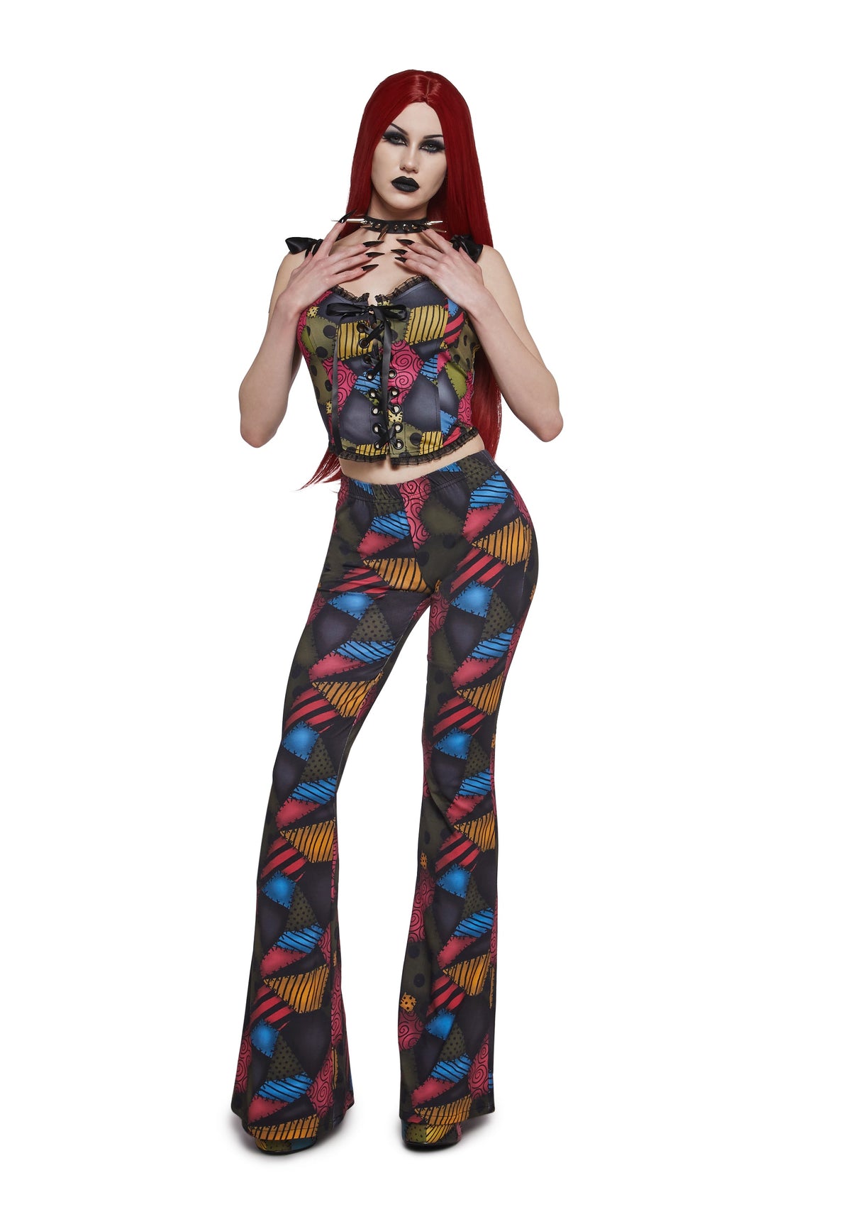 Mismatched Doll Flared Leggings