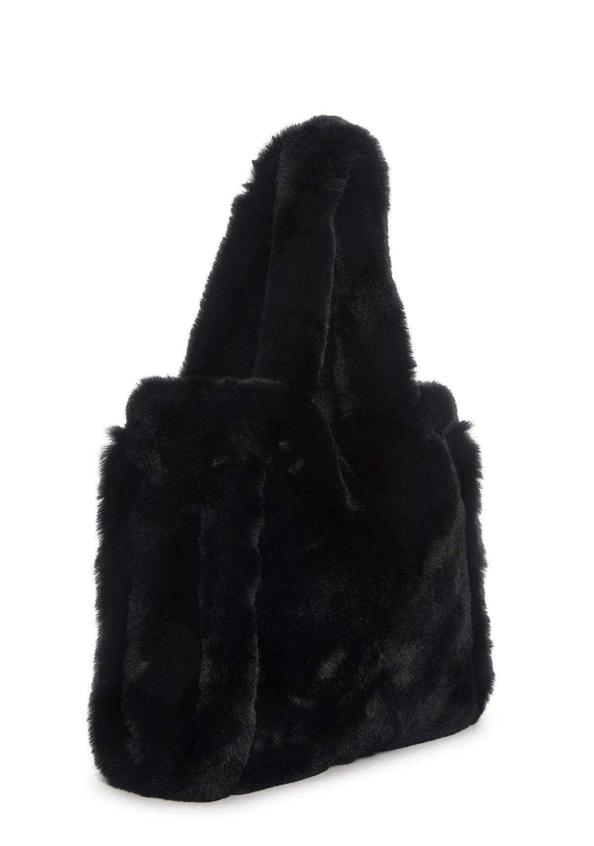 Cutie Pie Faux Fur Bag - Black